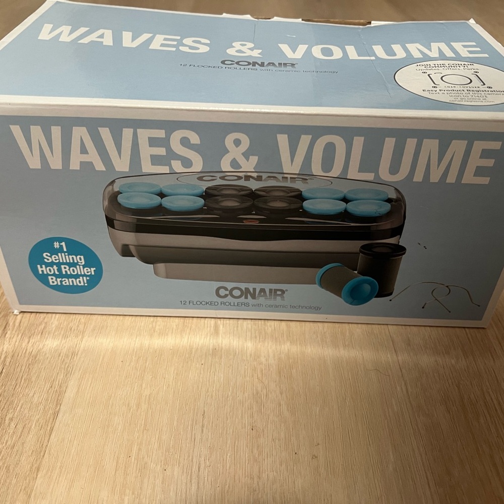 Conair Waves & Volume Hair Rollers - Black and Blue